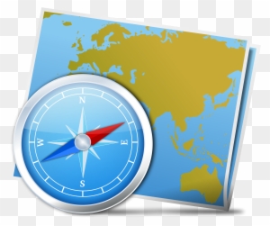 Map And Compass - Map And Compass Clip Art