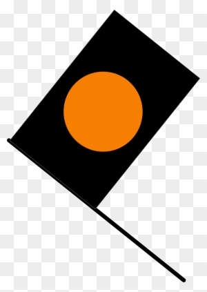 Colour Flag Clipart - Black With Orange Flag