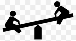 Seesaw Computer Icons Clip Art - Two People On A Seesaw