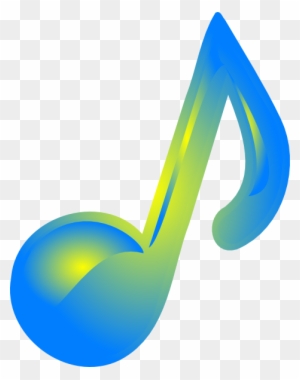 Blue Yellow Music Note Svg Clip Arts 468 X 594 Px - Blue And Green Music Notes