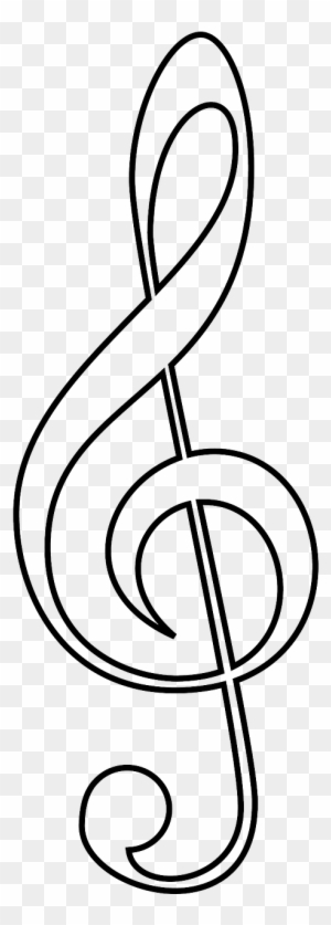 Treble Clef, Music, Soprano, Musical, Treble, Clef - Drawing Of A Music Note