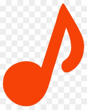 Orange Music Note - Orange Music Note Clipart