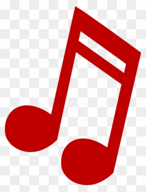 Red Music Note Transparent Background
