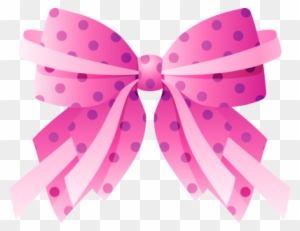 Polka Dot Pink Gift Bow Free Clip Arts Online Fotor - Boucle Et Ruban Rose