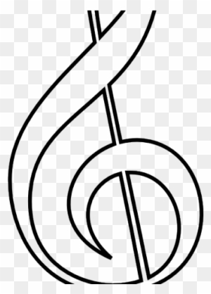 Treble Clef Outline - Drawing Of A Music Note
