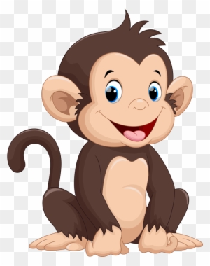 Monkey Cartoon Drawing Illustration - Cute Monkey Cartoon