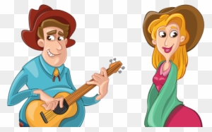 Folk Singer Cushion Concerts - Animated Singers Country Couples