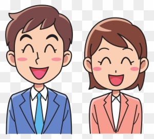 Related Clipart People Laughing - Man And Woman Cartoon