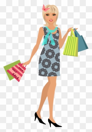 Clip Art Portfolio Categories 1designshop Page - Cartoon Woman With Shopping Bags