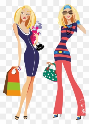 Girls Shopping - - Fashion Woman Clipart Png