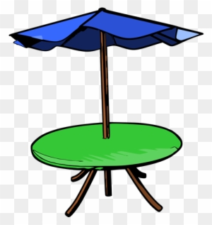 Pool Umbrella Cliparts - Patio Table Clipart