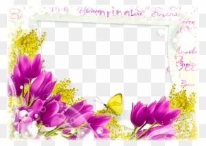 Png Flower Frame Twelve - Spring Flowers Frame Png