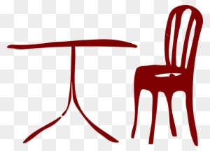 Chair Clipart Vector - Clip Art Table And Chair