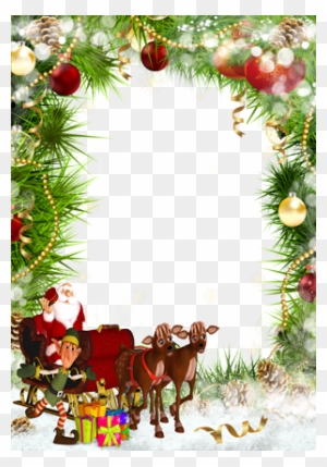 Christmas Frame Png One With Bell And Ball - Clip Art