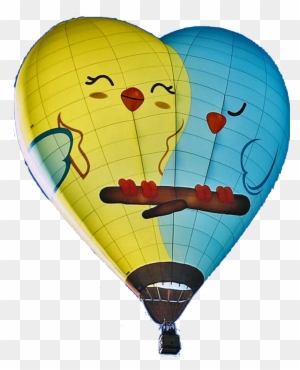 Loverbirds - Animated Hot Air Balloon Png