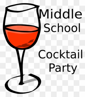 Ms Cocktail Party Clip Art - Wine Glass Clipart