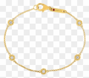 New Barocco18kt Gold Bracelet With Alternating Diamond - Colored Gold