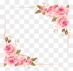 Wedding Invitation Flower Rose Pink Clip Art - Wedding Invitation Flower Borders