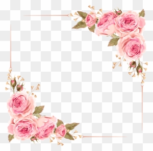 Wedding Invitation Flower Rose Pink Clip Art - Wedding Invitation Flower Borders