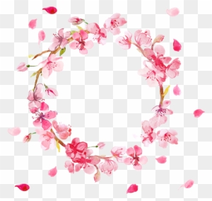 Pink Flower Wreath Png