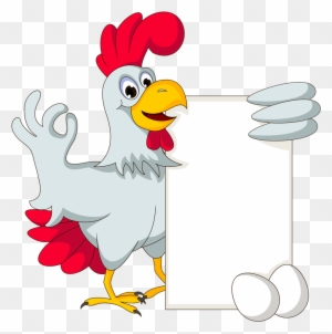 28 - Chicken Holding Sign