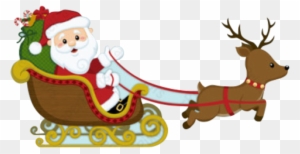 Santa Claus Con Trineo - Santa Claus Trineo Png - Free Transparent PNG  Clipart Images Download