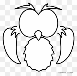 Owl Outline Animal Free Black White Clipart Images - Easy Wolf Face Drawings