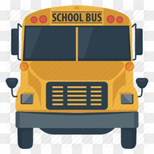 Car Front View Cartoon - School Bus Icon Png