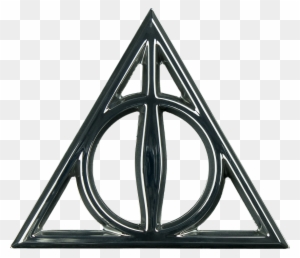 Deathly Hallows Chrome Premium Emblem Harry Potter - Logos De Harry Potter