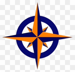 How To Set Use Compass Blue And Orange Compass Svg - North South East West Compass