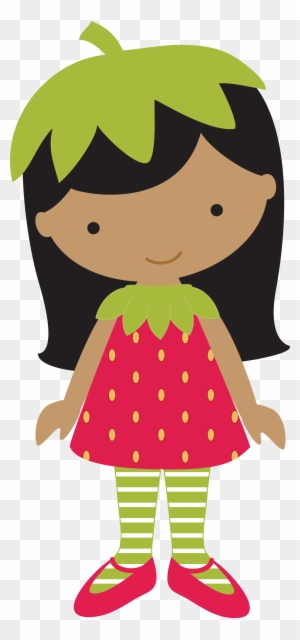Strawberry Shortcake, Strawberries, Paper Dolls, Little - Drawing