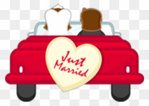 Ftestickers Car Couple Love Wedding Justmarried Clipart - Take The First Step