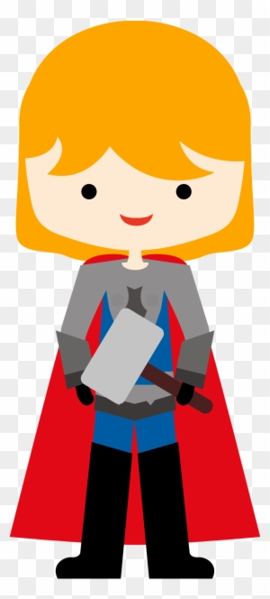 Hero Clipart Mini - Super Herois Cute Png Thor