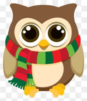 Say Hello - Christmas Owl Clipart