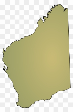 Western States Map Clipart - Western Australia State Outline