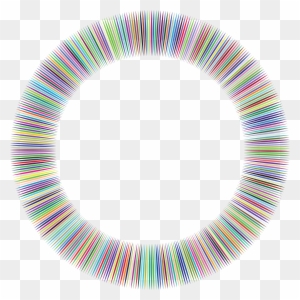 Free Clipart Of A Round Frame Made Of Colorful Lines - Portable Network Graphics