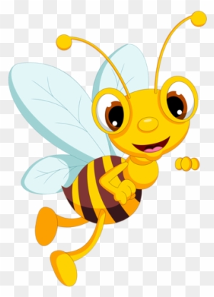 Bee With Sign Clip Art