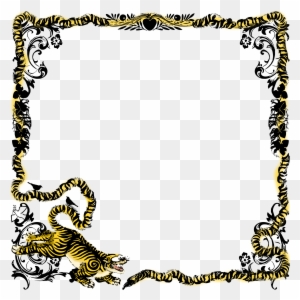 This Free Icons Png Design Of Tiger Frame Mono - Tiger Paper Border