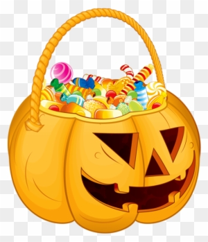 Trunk Or Treat Candy Clipart - Pumpkin Filled With Candy