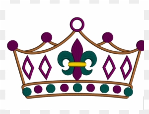 Mardi Gras Fleur De Lis Crown Applique Machine Embroidery - Mardi Gras Fleur De Lis Png