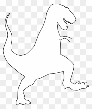 T-rex Silhouette Clip Art At Clker - T Rex Dinosaur Outline - Free  Transparent PNG Clipart Images Download