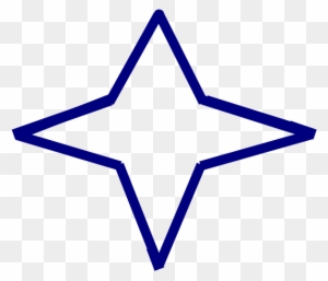 Blue Four Clipart - Stars Clipart 4 Pointed