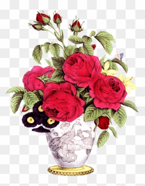 Vase With Rose Flowers - Happy Valentine Day And Shivratri 2018