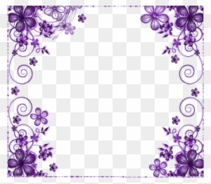 Purple Flower Wallpaper Border Weddingdressincom - Wedding Invitation Border Design