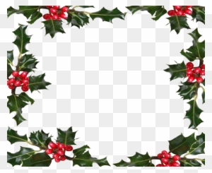 Free Christmas Holly Transparent Background - Holiday Border Transparent Background