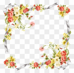 Picture Frame Flower Photography Paper - Paper Border Desing