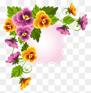 Flower Floral Design Stock Photography - Paper Border Design Of Flowers