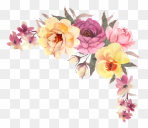 Watercolor Flower Bohemian Bouquet - Transparent Watercolor Flowers Png ...