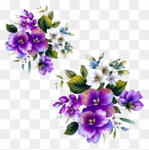 Floral Design Flower Purple - Flower Patterns Png
