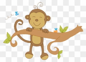 Animal Monkey - Jungle Baby Shower Clip Art